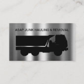 Verhuur van junk Removal en Dumpster Visitekaartje (Voorkant)