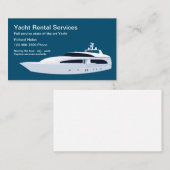 Verhuur van luxejacht visitekaartje (Voorkant / Achterkant)