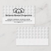 Verhuur | weefpatroon | Onroerend goed Visitekaartje (Voorkant / Achterkant)