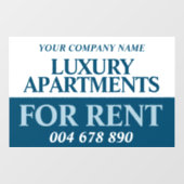 Verhuurde huuraurappartementen voor verhuurde bedr raamsticker (Vel)