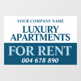 Verhuurde huuraurappartementen voor verhuurde bedr raamsticker