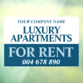 Verhuurde huuraurappartementen voor verhuurde bedr raamsticker (Vel 3)