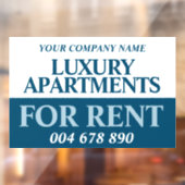 Verhuurde huuraurappartementen voor verhuurde bedr raamsticker (Vel 2)