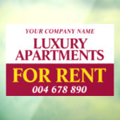 Verhuurde kantoorbenodigdheden: signaalboog rood g raamsticker (Vel 3)