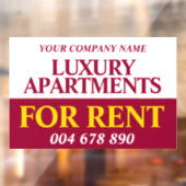 Verhuurde kantoorbenodigdheden: signaalboog rood g raamsticker (Vel 2)