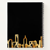 Verhuurde stadsappartementeninformatie zwart goud notitieboek (Achterkant)