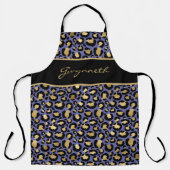 Veri Peri Paarse zwarte luipaard afdrukken met naa Schort (Voorkant)