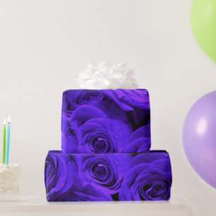 Veri peri periwinkle blue paarse rozen cadeaupapier