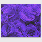 Veri peri periwinkle blue paarse rozen cadeaupapier (Vlak)