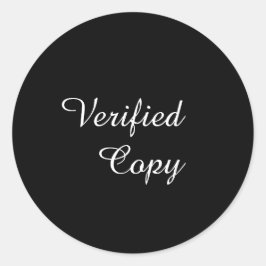 Verified Copy-Sticker | Ondertekeningsronde van he Ronde Sticker