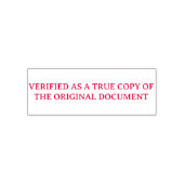 Verified True Copy of Original Document Zelfinktende Stempel (Design)