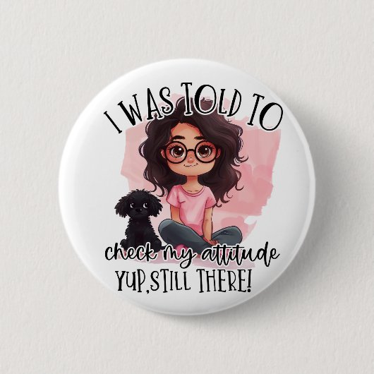 Verifique minha Atitude!! Ronde Button 5,7 Cm (Voorkant)