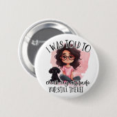 Verifique minha Atitude!! Ronde Button 5,7 Cm (Voorkant /achterkant)
