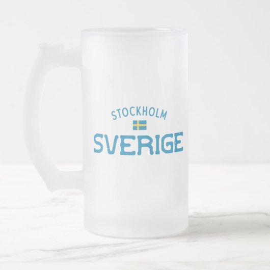 Verige Stockholm Sverige (Zweden) Matglas Bierpul (Links)