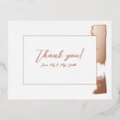 Verijdeld dank u trouwkaart folie uitnodiging briefkaart (Voorkant)