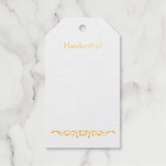 Verijdelde bloeiende opknoping oorbel display Kaar Cadeaulabels (Voorkant)