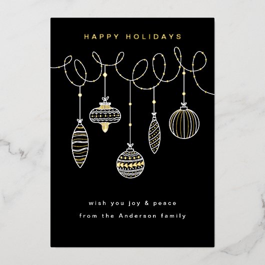 Verijdelde geperste kerstversieringen folie feestdagenkaart (Voorkant)