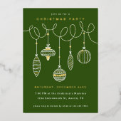 Verijdelde geperste kerstversieringen folie feestdagenkaart (Voorkant)