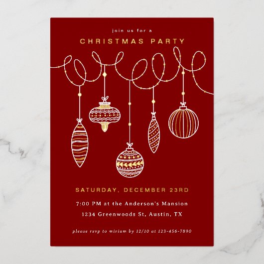 Verijdelde geperste kerstversieringen folie feestdagenkaart (Voorkant)