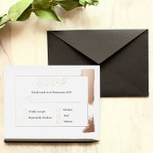 Verijdelde RSVP-omheiningskaart met menuoptie Folie Uitnodiging Briefkaart