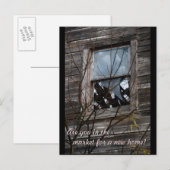 Verilapidade oude, unieke e-mailkaart voor thuisge aankondigingskaart (Voorkant / Achterkant)