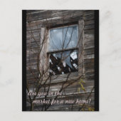 Verilapidade oude, unieke e-mailkaart voor thuisge aankondigingskaart (Voorkant)