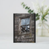 Verilapidade oude, unieke e-mailkaart voor thuisge aankondigingskaart (Staand voorkant)