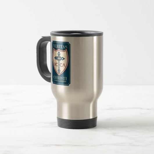 Veritas Christi Travel Mug Reisbeker (Voorkant links)