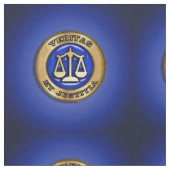 Veritas op blauw stof (Close Up)