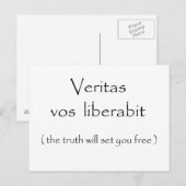 Veritas vos liberabit-briefkaarten briefkaart (Voorkant / Achterkant)