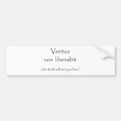 Veritas vos liberabit-bumper sticker (Voorkant)