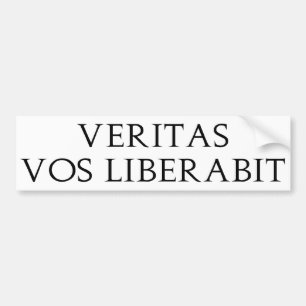 Veritas Vos Liberabit Bumpersticker