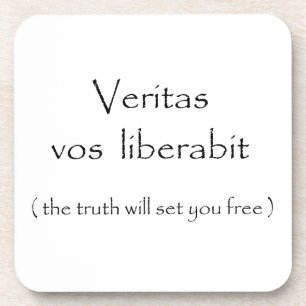 Veritas vos liberabit-cork onderzetter