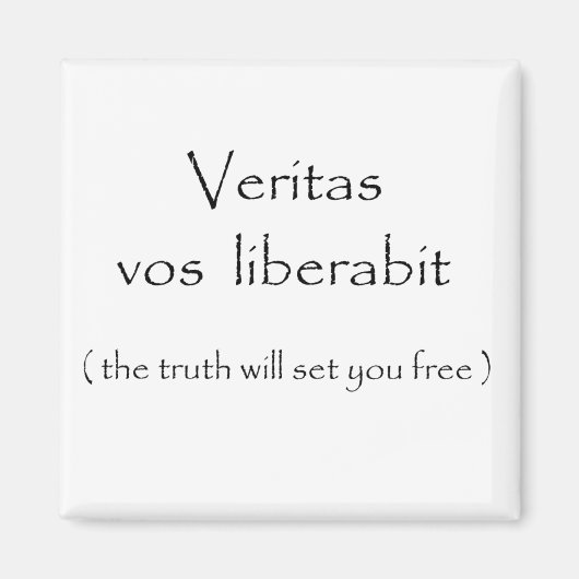 Veritas vos liberabit-magneet magneet (Voorkant)