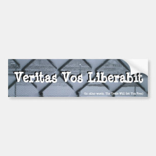 Veritas Vos Liberabit (omheind) Bumpersticker