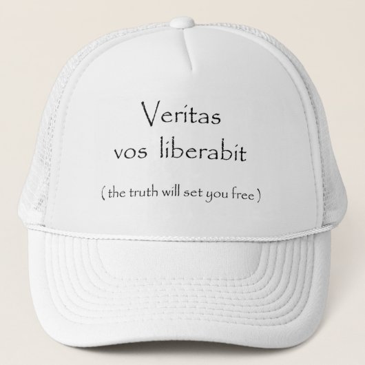 Veritas vos liberabit-pet trucker pet (Voorkant)