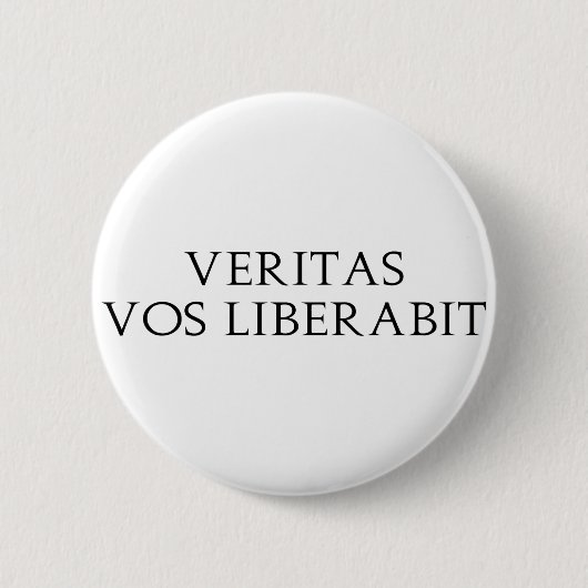 Veritas Vos Liberabit Ronde Button 5,7 Cm (Voorkant)