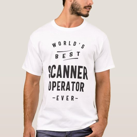 Verjaararbeider van scanneroperator t-shirt (Voorkant)