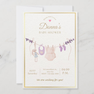 Verjaarbare Mooie Pastelkleurige Baby Shower Kaart