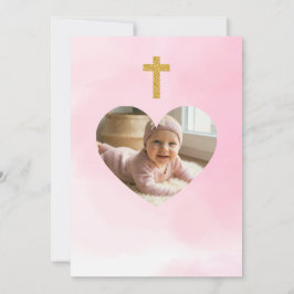 Verjaarbare uitnodiging voor de doop van een babym