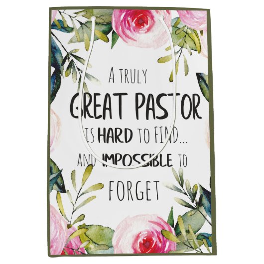 Verjaarcadeau voor pastor medium cadeauzakje (Voorkant)