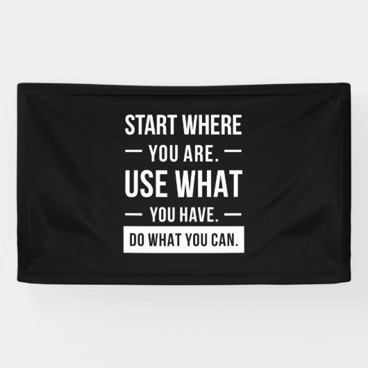 Verjaarcadeaubegin waar je bent spandoek (Horizontaal)