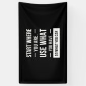 Verjaarcadeaubegin waar je bent spandoek (Verticaal)