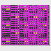 Verjaarcalculator op roze cadeaupapier (Vlak)