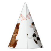 Verjaard landbouwhuisdieren feesthoedjes (Achterkant)