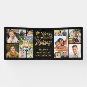 Verjaardag 14 Fotocollage Jaren in de maak Spandoek (Horizontaal)