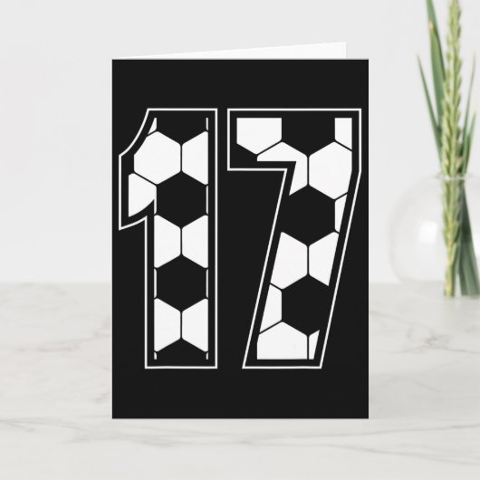 Verjaardag 17 Jaar Voetbal Kaart (Voorkant)