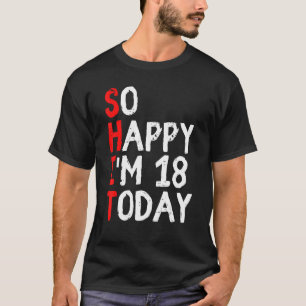 Verjaardag 18e verjaardag 18 jaar t-shirt