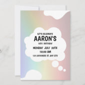 Verjaardag 18e verjaardag gemengde kleuren zwarte  kaart (Voorkant)