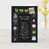 Verjaardag 1952 Leuke Trivia Feiten Kaart (Gele Bloem)